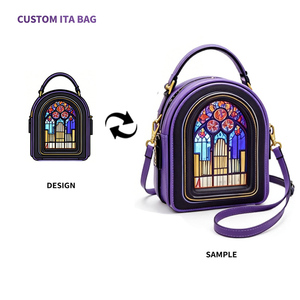 Custom Ita Bag Matching <b>Anime</b> Pin <b>Keychain</b> Plush Low Moq Itabag High Quality Pu Leather Ladies Luxury Women's Handbag - Product Image 2