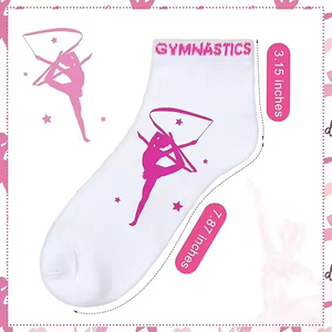 Gymnastics Theme Socks Team <b>Gifts</b> Bulk – Gymnast Stuff Party Favors for Women Girls Teacher <b>Sister</b> Lovers Accessories - Product Image 2