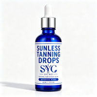 Formule de gouttes autobronzantes OEM avec mélange botanique pour un éclat naturel bronzé soleil, autobronzant visage et corps à absorption rapide