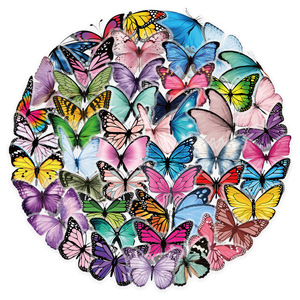 Beinkmake 10Pcs Reflective Butterfly Car Decals – Self-Adhesive Waterproof Stickers For Car, Motorcycle, Laptop, SUV
