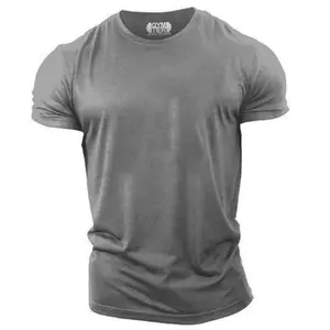 Custom New Design Your Own Workout Fit T Shirts Muscle Gym Activewear Men Fitness Spandex Polyester T Shirt