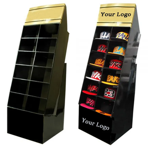 Premium Quality Heavy-Duty Custom Baseball Hat <strong>Display</strong> Stand Foldable <strong>Floor</strong> Stand High Quality Cardboard <strong>Rack</strong> for Retail <strong>Paper</strong> - Product Image 2