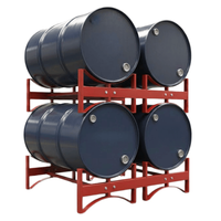 Étagère de stockage de fûts d'huile en acier Q235 multicouche, robuste, longueur de bras 816 mm, chariot de stockage de pneus pliable, mobile et empilable, galvanisé