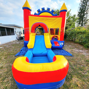 Marble color kids outdoor commercial bouncy castle giant inflatable bounce house with slide for party - Product Image 4