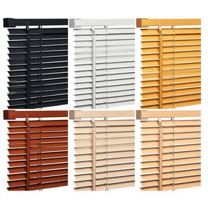 Electric Faux <strong>Wood</strong> <strong>Roller</strong> <strong>Blinds</strong> Modern Horizontal Plain Design Blackout Easy Clean French Window Lithium Battery Waterproof - Product Image 4