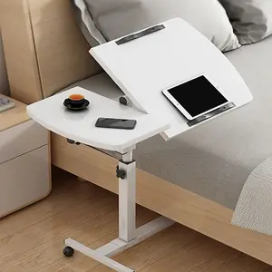QUAWE家庭办公室双层便携式站立笔记本电脑滚动床可移动电脑桌移动站立桌