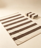 Wholesale Custom 100% Cotton Striped Eco-friendly Quick-dry Sand-proof Double-Sided Luxury Multi-functional Beach Towel