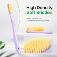 Brosse à dents ergonomique souple pour adultes, à tête large pour une surface de nettoyage plus étendue, couleur personnalisée, pour usage domestique et soins bucco-dentaires