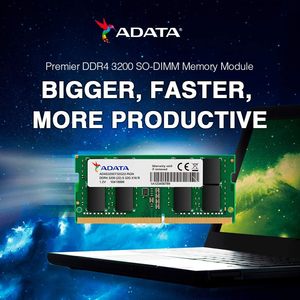 แรมแล็ปท็อป 8GB (1x8GB) DDR4 3200MHz CL22 PC4-25600 แบบ SODIMM 260 พิน แพ็คเดี่ยว (AD4S32008G22-SGN) มีสินค้าในสต็อก สำหรับอัปเกรดแรมแล็ปท็อป - Product Image 3