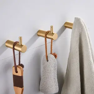 Modern Single Kitchen Brass Coat Iron Metal Wall Coat bag key Hooks,L-Shaped Coat Hooks, Simple Industrial Metal Hook