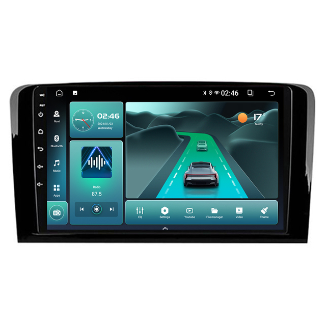 5G+2.4G Dual Band WIFI Car Video Player 5.4 for Mercedes Benz M CLASS ML W164 2005-2009 Navigation GPS Car-play