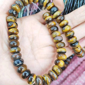 Cuentas Redondas de Ábaco de 10 mm de Ojo de Tigre Natural, Cuarzo Rosa y Turquesa Roja para Hacer Collares, Pulseras y Cadenas de Suéter, Venta al por Mayor - Product Image 2