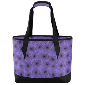 Hawaii Purple Opihi Shell Large Capacity Thermal Tote Bag with Zipper Closure Insulated Grocery Bag Reusable Food Delivery Bag - Product Image 1