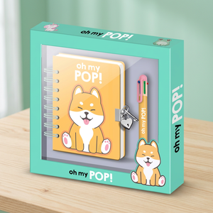 คาราคเตอร์มาเนียสำหรับโอ้ มาย ป๊อป ชิบะ สมุดบันทึก A5 ปก PU แบบเข้าเล่มเกลียว + ปากกา 6 สี ของขวัญหลากสี - Product Image 2