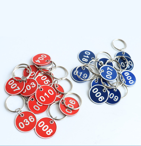 1-200 Số Đầy Màu Sắc Nhôm Khó nhằn Kim Loại Đánh Số Đánh Dấu Nhận Dạng Treo Thẻ Hành Lý Nhãn ID <span class=keywords><strong>Tag</strong></span> Với Chia Nhẫn - Product Image 2