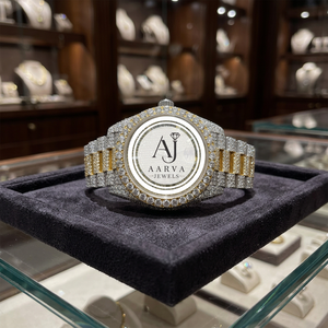 Reloj Mecánico Automático con Incrustaciones de Diamantes, 41 mm, Acero Inoxidable, Brazalete de Dos Tonos, Esfera Analógica con Fecha, Estilo Joyería de Lujo - Product Image 1