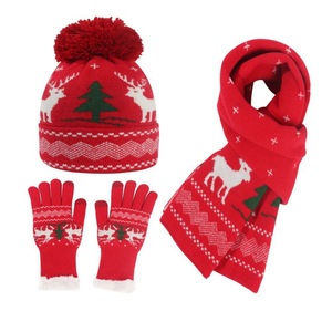 Czelrine 100% <span class=keywords><strong>cachemire</strong></span> <span class=keywords><strong>bonnet</strong></span> de noël chapeau gant <span class=keywords><strong>écharpe</strong></span> <span class=keywords><strong>ensemble</strong></span> tricoté rayé femmes accessoires Camouflage point nœuds pour la plage - Product Image 1