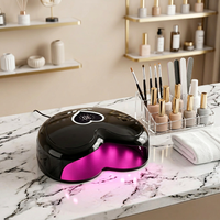 Lampe à ongles UV-LED 96W en forme de cœur, design élégant pour Noël, séchage rapide pour manucure professionnelle, brevetée sur le marché