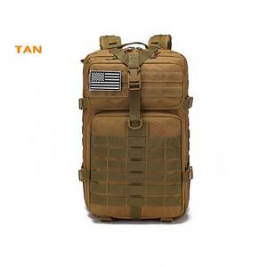 Sac à dos tactique 45L pour hommes et unisexe, cadre interne découpé au laser, sac à dos d'assaut de 3 jours, style national, doublure en polyester - Product Image 2