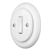 Nouveautés Interrupteurs muraux ovales en porcelaine à bouton-poussoir encastré