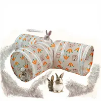 Tunnel interactif pliable et imperméable en tissu pour lapins – Idéal pour l'entraînement et l'élimination de l'ennui chez les animaux de compagnie