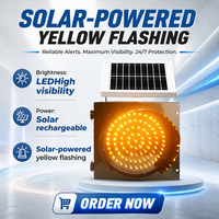 Écran d'affichage LED solaire jaune clignotant, étanche IP65, pour la construction routière, la sécurité routière, les évacuations d'urgence