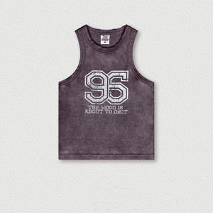 Nouveau débardeur d'été respirant en maille, imprimé numérique vieilli, pour femme, style street dance, sans manches, tendance et séduisant - Product Image 3