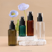 Flacon pulvérisateur en plastique PET de qualité supérieure pour les soins de la peau et les cosmétiques en format voyage, emballage de recharge
