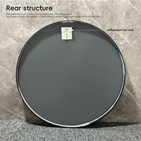 Miroir mural minimaliste en métal noir et or, forme ronde en arche, miroir décoratif pour la décoration intérieure en Australie et aux États-Unis, vente en gros