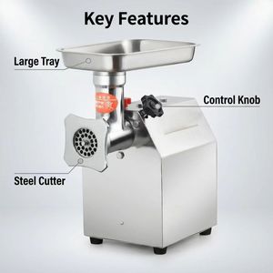 Nouveau <span class=keywords><strong>Hachoir</strong></span> à <span class=keywords><strong>Viande</strong></span> Industriel Électrique Automatique <span class=keywords><strong>Professionnel</strong></span> SHANGQI en Acier Inoxydable Robuste 250kg/h pour Restaurant, Garantie 1 An - Product Image 4