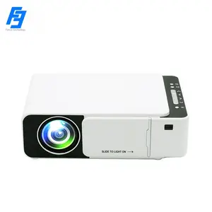 T6 Factory New Model White Color T5 mini Portable Projector 2600 Lumens Upgraded LED Lighting Screen Mirror Function