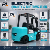 Truk Forklift Bertenaga Lithium PL 2000 kg 76.8 V Baterai Listrik 4 Roda untuk Penanganan Pallet di Hub Logistik