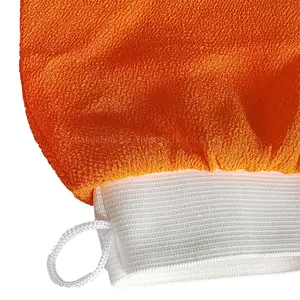 Luxshiny Body Cleaning Exfoliating Mitts Deep Exfoliation Bath Gloves Moroccan Bath Scrubber Loofa