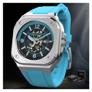 Reloj de Pulsera de Lujo para Hombre con Logotipo Personalizado, Esqueleto Hueco de Aleación, Movimiento Automático de Alta Calidad 8215, Correa de 22 mm, Deportivo con Puntero - Product Image 1