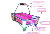 Table de hockey sur air de luxe à monnayeur pour salle d'arcade, machine de divertissement pour 2 joueurs, 220 V