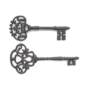 LEVERT marca Vintage hierro fundido grande pesado esqueleto llave decorativa rústica llave para decoración de pared ornamento - Product Image 2