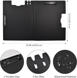 Thư mục | đôi kim loại thư mục có thể gập lại chất kết dính | với hộp đựng bút | Thích hợp cho văn phòng và trường học lớp học - Product Image 5