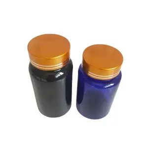Siyah plastik hap şişeleri 80ml-500ml HDPE/PET ilaç kapsül hap şişesi mühür ilaç vitamini kapları kavanoz