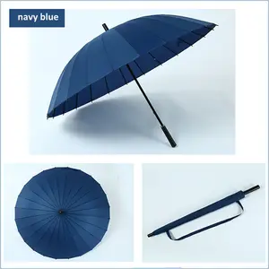 24 kaburga manuel uzun saplı düz boy iş hediye yağmurlu şemsiye