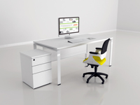 Bureau d'ordinateur en métal moderne et simple pour le bureau à domicile et l'école