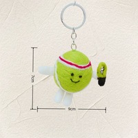 Porte-clés en laine feutrée à la main, pendentif alimentaire en feutre, breloque Kawaii Fruits et Champignons, cadeau d'art textile en gros