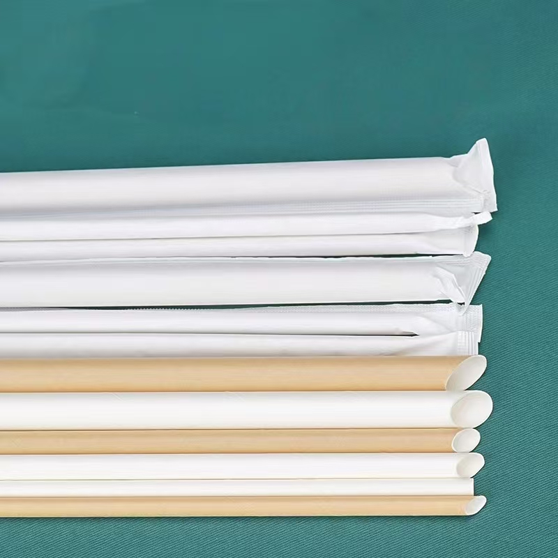 Eco-friendly Paper Straws 100% Biodegradable Straws Drinking White/Natural Color Paper Straws 8mm*200mm