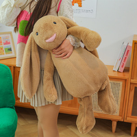 Peluche Lapin de Pâques à longues oreilles lestées en gros, Adorable animal en peluche pour enfants, Cadeau doux pour bébé, Idéal pour l'heure du coucher
