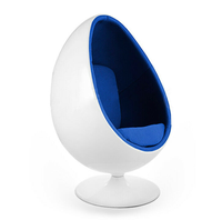 Lee West Stereo Pod Alpha Shell Kaufen Sie moderne Möbel Swivel Leisure Lounge Fiberglas Lautsprecher Stuhl mit Ottomane