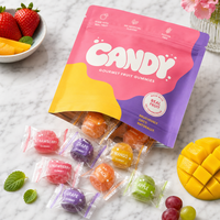 Sachet Doypack Mat Personnalisé de Luxe pour Bonbons Gélifiés, avec Fenêtre et Fermeture Ziplock, Emballage Premium pour Confiseries Gourmandes, Qualité Alimentaire SUP