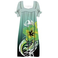 Tissu en polyester imprimé numérique à fleurs d'hibiscus de Henry Textile Wholesale pour robes Mumu, chemises