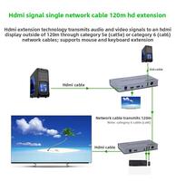 4K 120M KVM-Extender mit IR und Lokalem Loop-Out mit Audioausgang mit USB-Loop über Cat5 Cat6 Kabel Sender