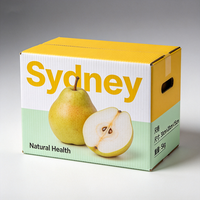 Boîte d'emballage pour poires personnalisée, boîte en carton ondulé résistante aux chocs, imperméable, pour l'expédition de fruits et légumes