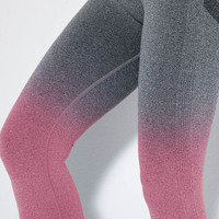 Smiley Print Butt Yoga Pants Seamless Gradient Design Collants de course ajustés Vêtements d'entraînement Femmes