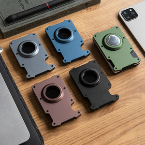 TILONSTAR TVC800 Portefeuille multifonctionnel en métal ultra-mince avec pince à billets RFID bloquant le porte-carte de crédit pour étui AirTag - Product Image 6